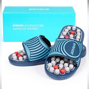 BYRIVER Reflexology Foot Massager Acupuncture Massage Slippers Shoes Sandals